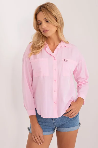 Růžová dámská košile FPrice