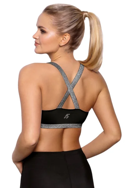 Podprsenka pro ženy fitness top Areta black - Eldar