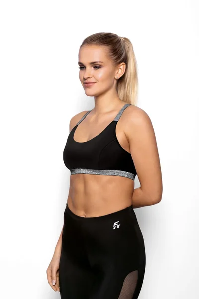 Podprsenka pro ženy fitness top Areta black - Eldar