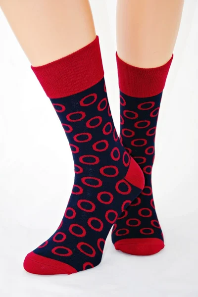 Pánské bambusové ponožky Regina Navy-Růžové vzory Regina Socks