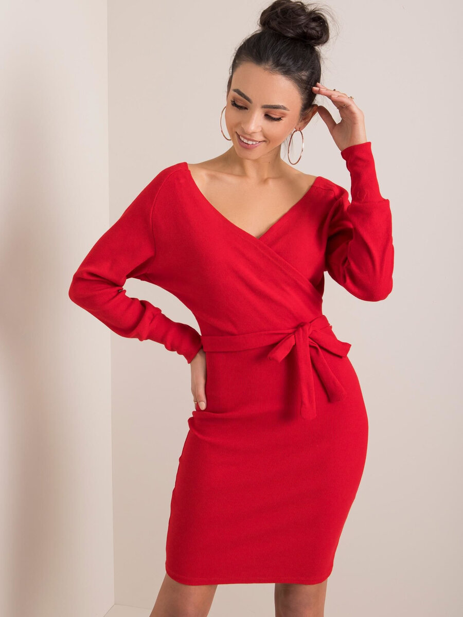 RUE PARIS Červené pruhované šaty FPrice, S i523_2016102603832