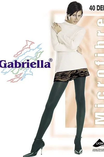 Černé mikrovláknové punčochy Gabriella Lux