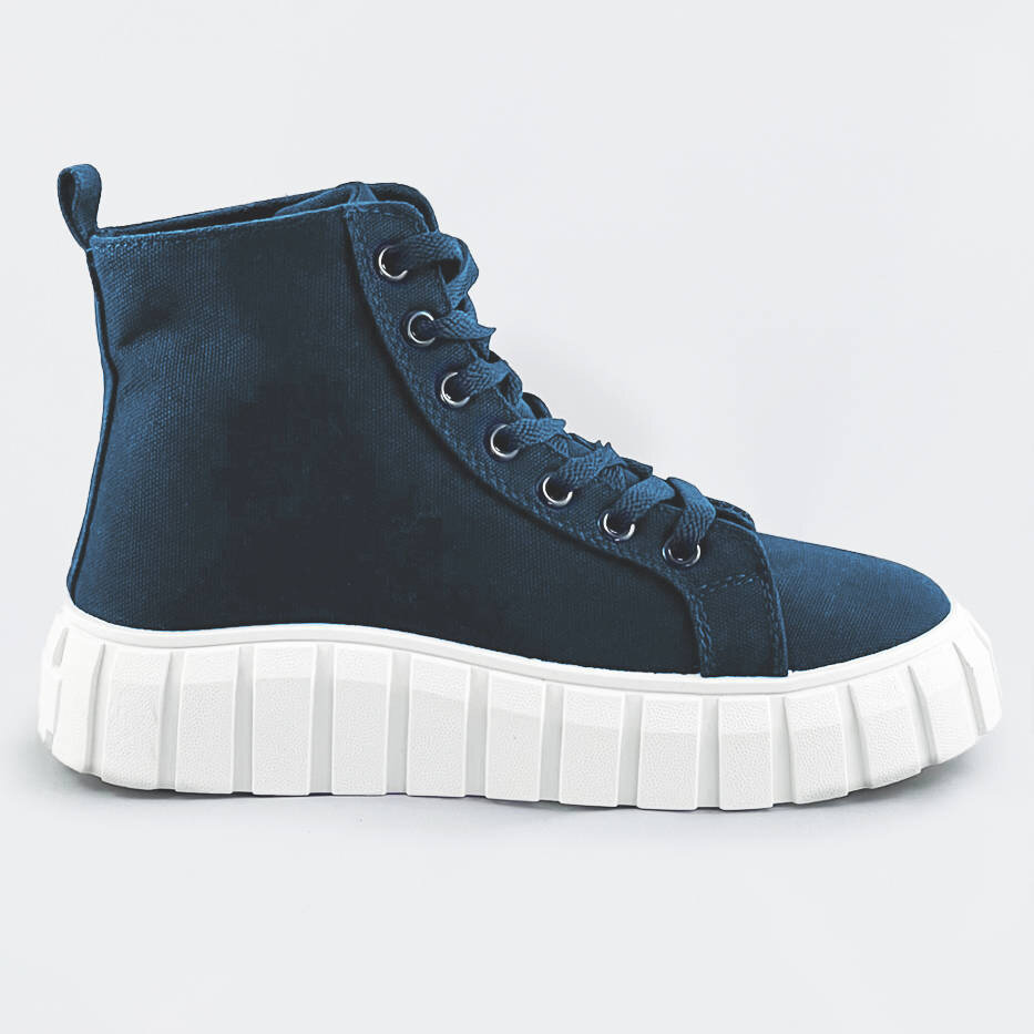 Dámské tmavě modré šněrovací boty 72U6B0 VIA GIULIA, odcienie niebieskiego XL (42) i392_20134-19