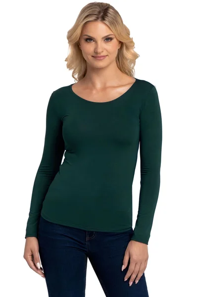 Zelené dámské tričko Manati s dlouhými rukávy - Babell