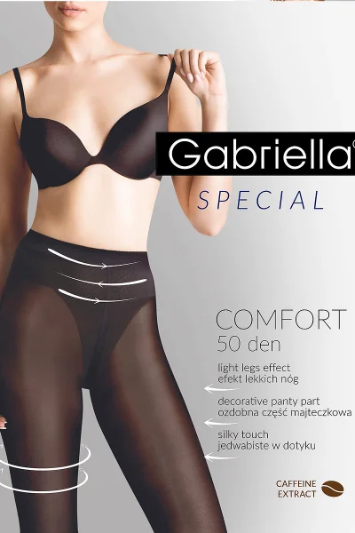 Kofeinové punčochové kalhoty Gabriella 3D Comfort