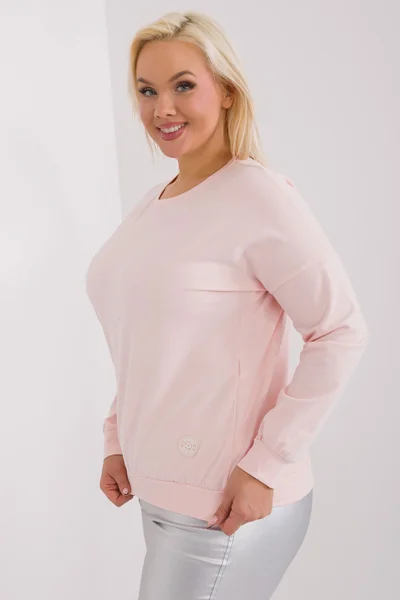 Fashionhunters dámská plus size halenka s dlouhým rukávem