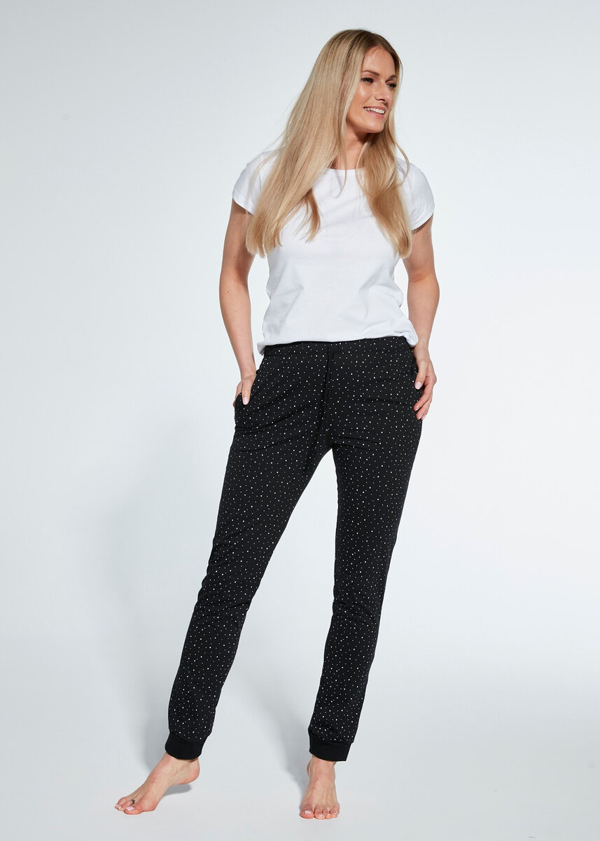 Černé pyžamo pro ženyvé kalhoty Cornette Comfort S-2XL, černá S i384_12371426