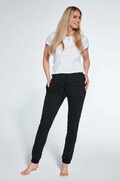 Černé pyžamo pro ženyvé kalhoty Cornette Comfort S-2XL