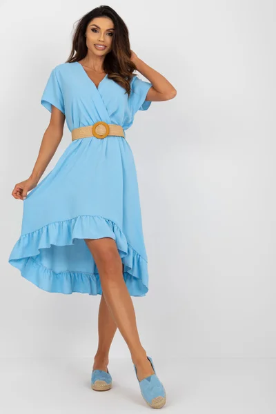 Letní asymetrické šaty s obálkovým výstřihem Italy Moda