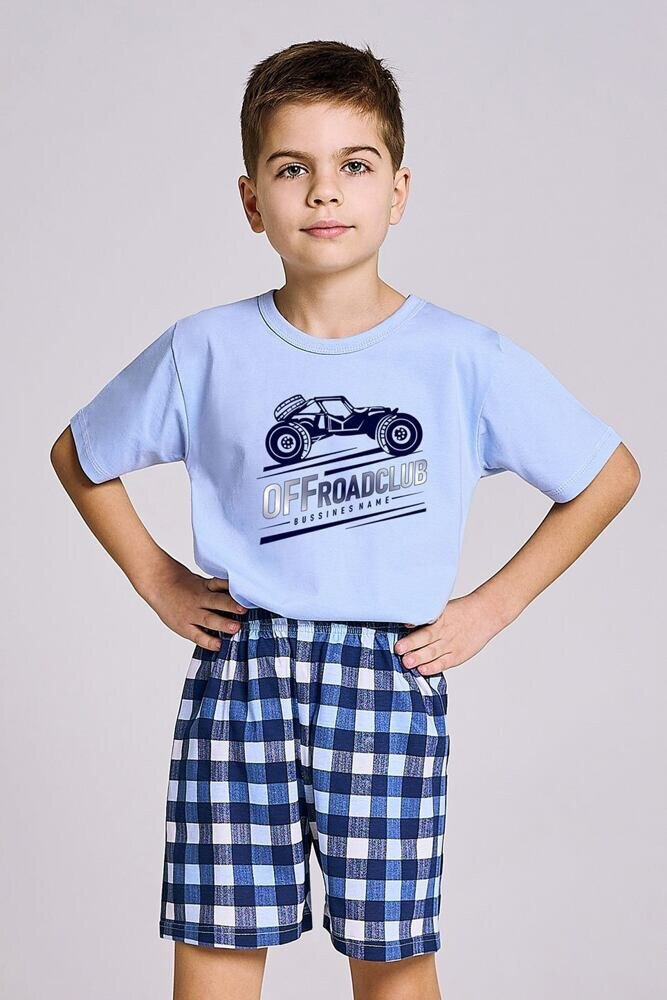 Chlapecké pyžamo Owen modré s terénním vozidlem, modrá 98 i43_80510_2:modrá_3:98_