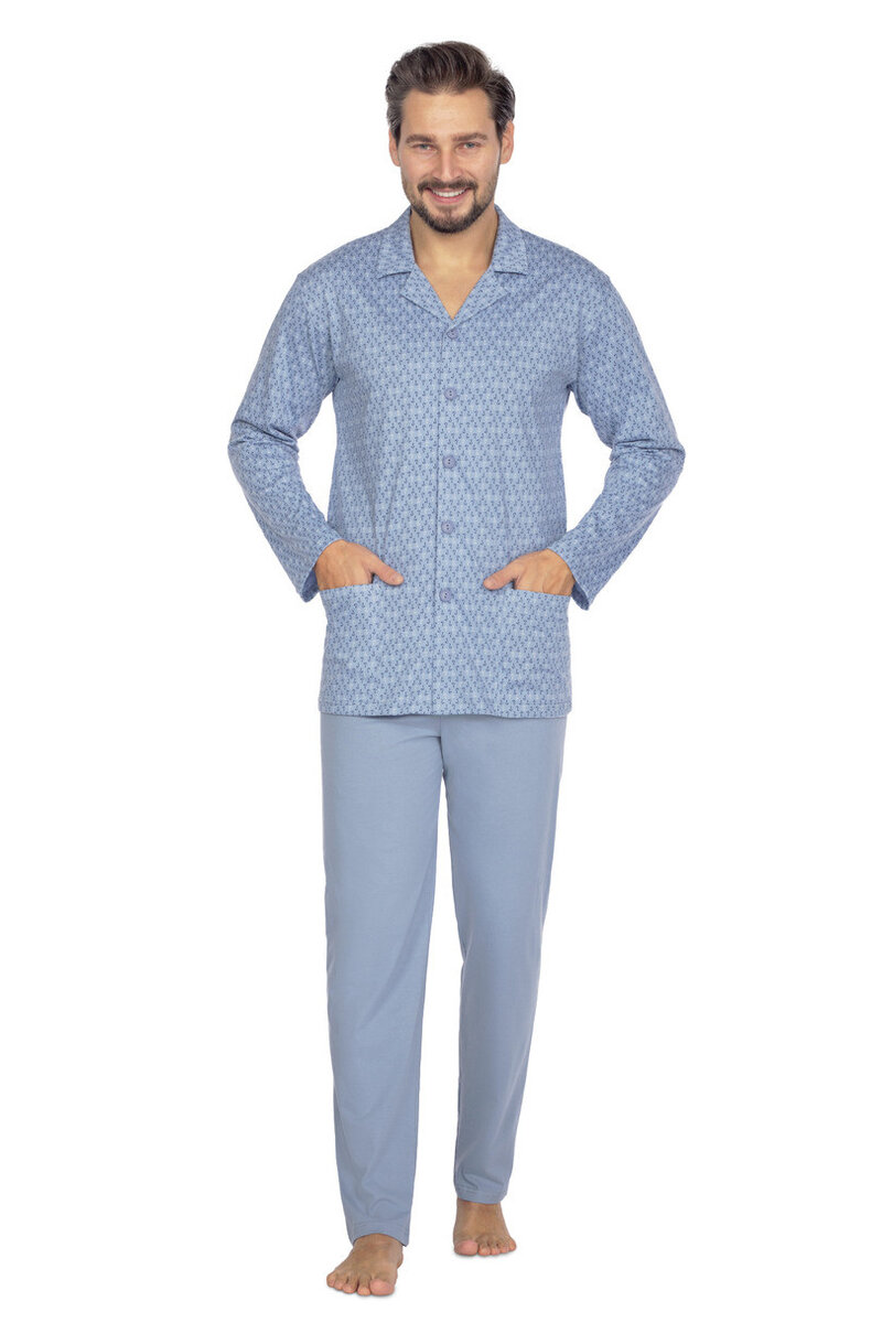 Mužské kostkované pyžamo Regina, Béžová M i170_463M4