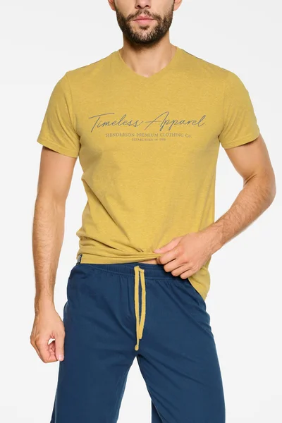 Mužské pyžamo Henderson Žlutá a tmavě modrá