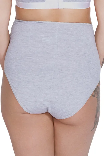 Komfortní těhotenské kalhotky Mitex Mama Belly v šedé barvě