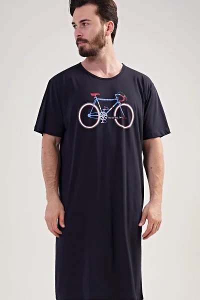 Pánská noční košile s krátkým rukávem Bike Cool Comics