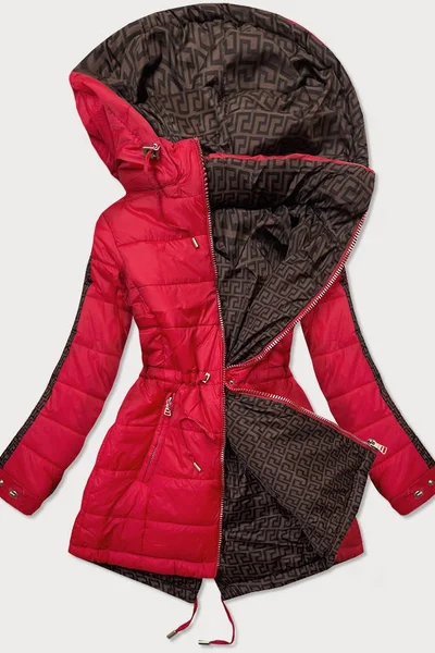 Červeno-hnědá oboustranná bunda pro ženy JDR2O8 MHM