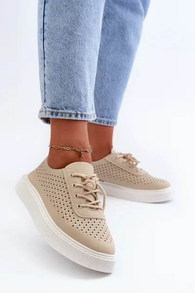 Stylové dámské tenisky na platformě z eko kůže Step in style