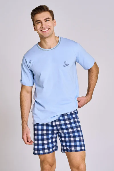 Mužské letní pyžamo Taro Modrá