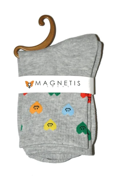 Dámské ponožky Magnetis 4XE Colorful Hearts 3K6S