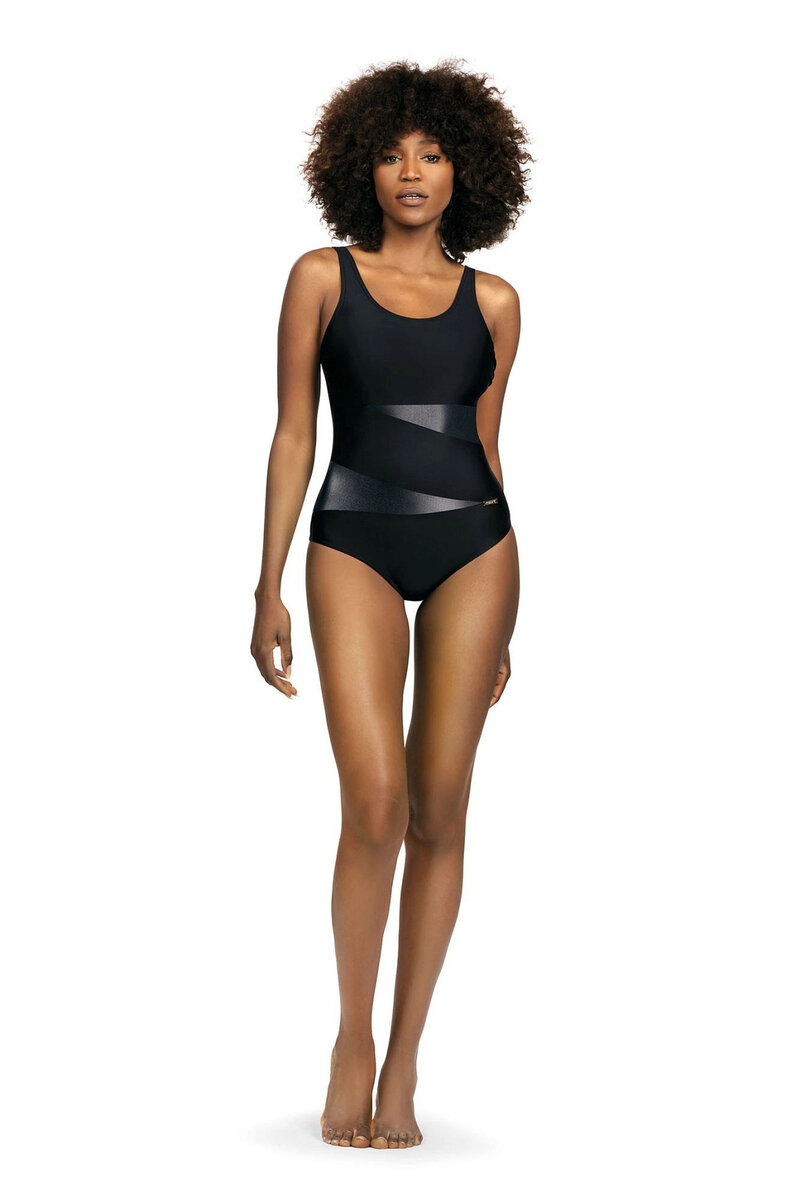 Sportovní dámské plavky Self - černé jednodílné, černá XL i41_9999939046_2:černá_3:XL_