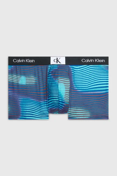 Modré mikrovláknové boxerky Calvin Klein 1996