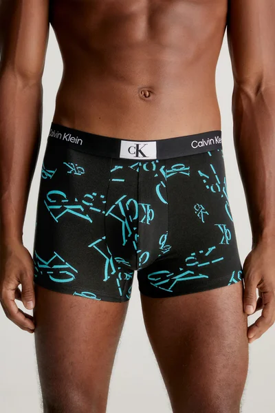 Moderní Calvin Klein boxerky 3PK šedémodré s odvážnými potisky