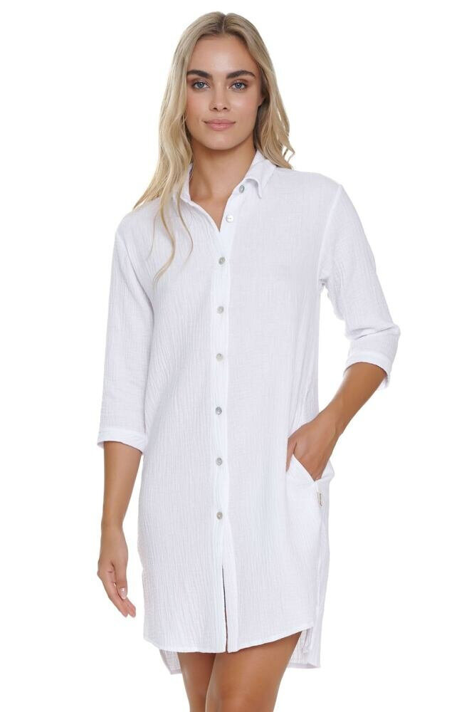 DN Nightwear bílá mušelínová dámská košilka, L/XL i43_81156_2:_3:L/XL_