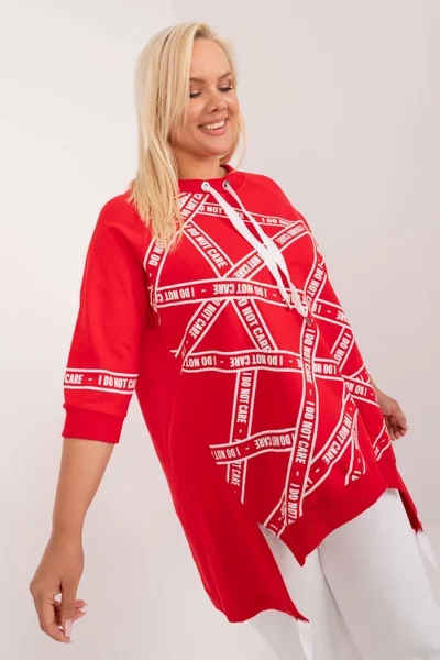 Dámská plus size halenka s kamínky RELEVANCE