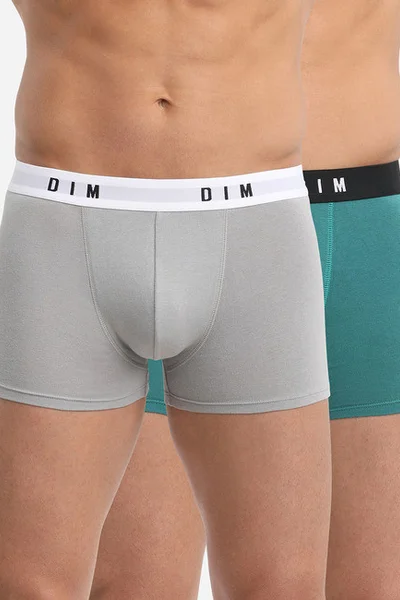 Zelenošedé boxerky pro muže 2 ks - DIM Fresh Set