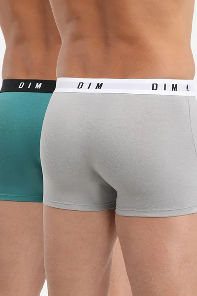 Zelenošedé boxerky pro muže 2 ks - DIM Fresh Set