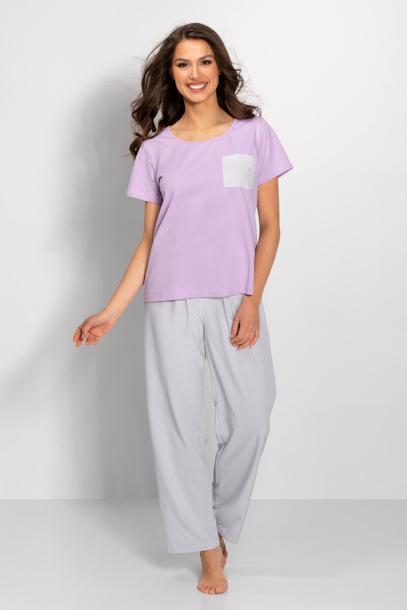 Pyžamo pro ženy Caroline Lila-Grey - Momenti Per Me, XL i556_59231_63913_36