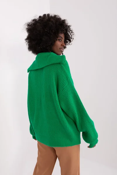 Elegantní dámský zelený  svetr FPrice