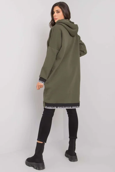 Khaki dámská mikina na zip FPrice