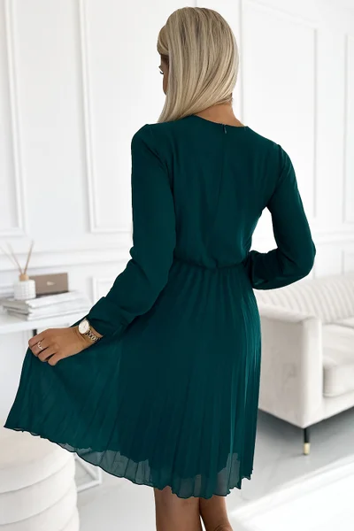 Zelené plisované šaty Isabella Numoco