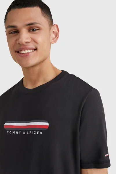 Mořské tričko s logem - SeaCell™ Černé tričko Tommy Hilfiger