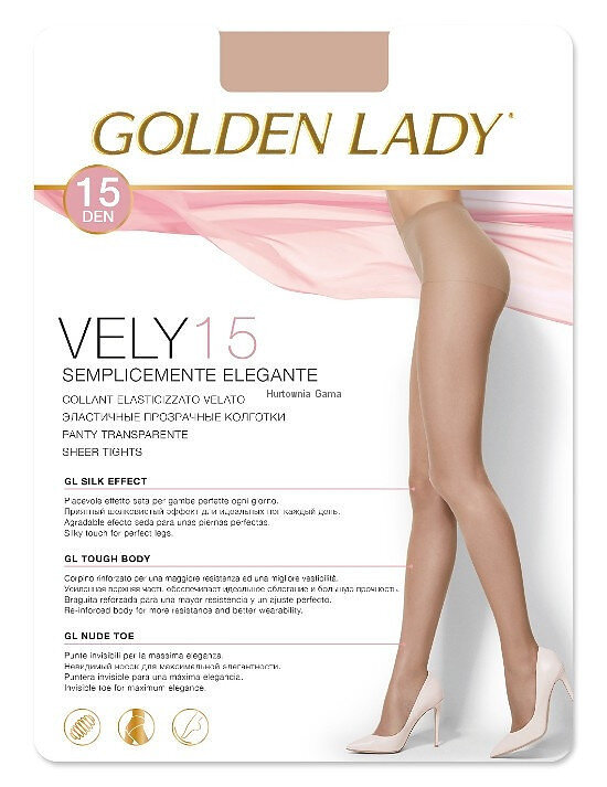 Dámské punčochové kalhoty Golden Lady Vely 7EYCL1 den, meloun/odd.béžová 4-L i384_54043821
