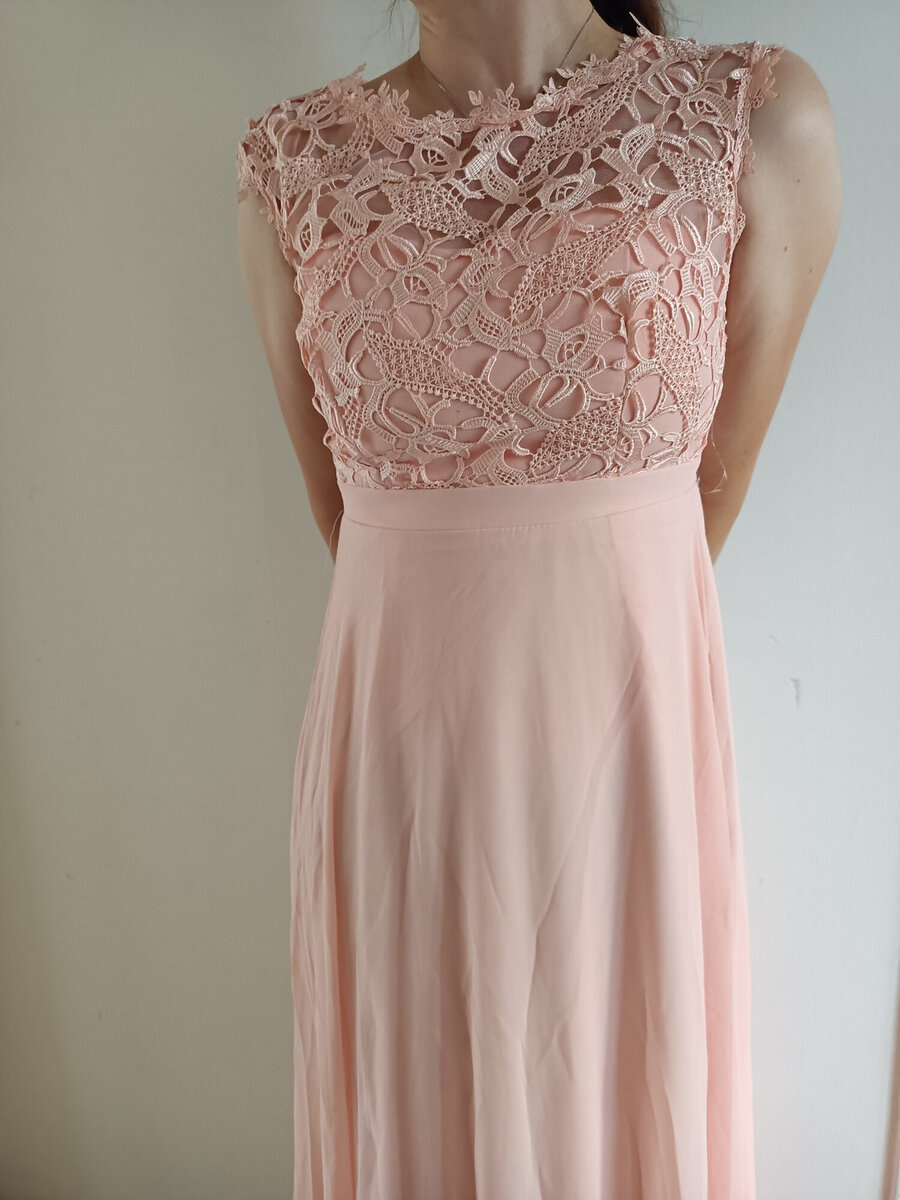 Korálově růžové luxusní krajkové šaty EVA&LOLA, S i10_P65437_2:92_