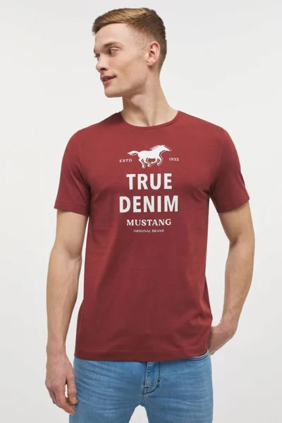 Volné tričko Mustang pro muže s logem výrobce