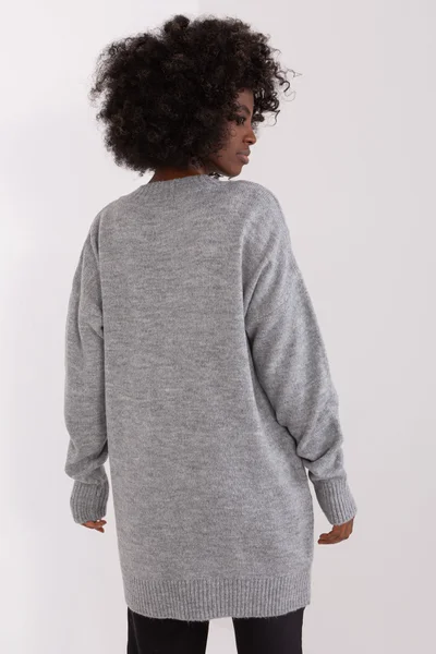 Šedá oversized dámská halenka Jumper od FPrice