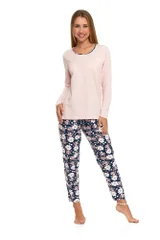 Růžové květinové pyžamo Wild Roses pro ženy