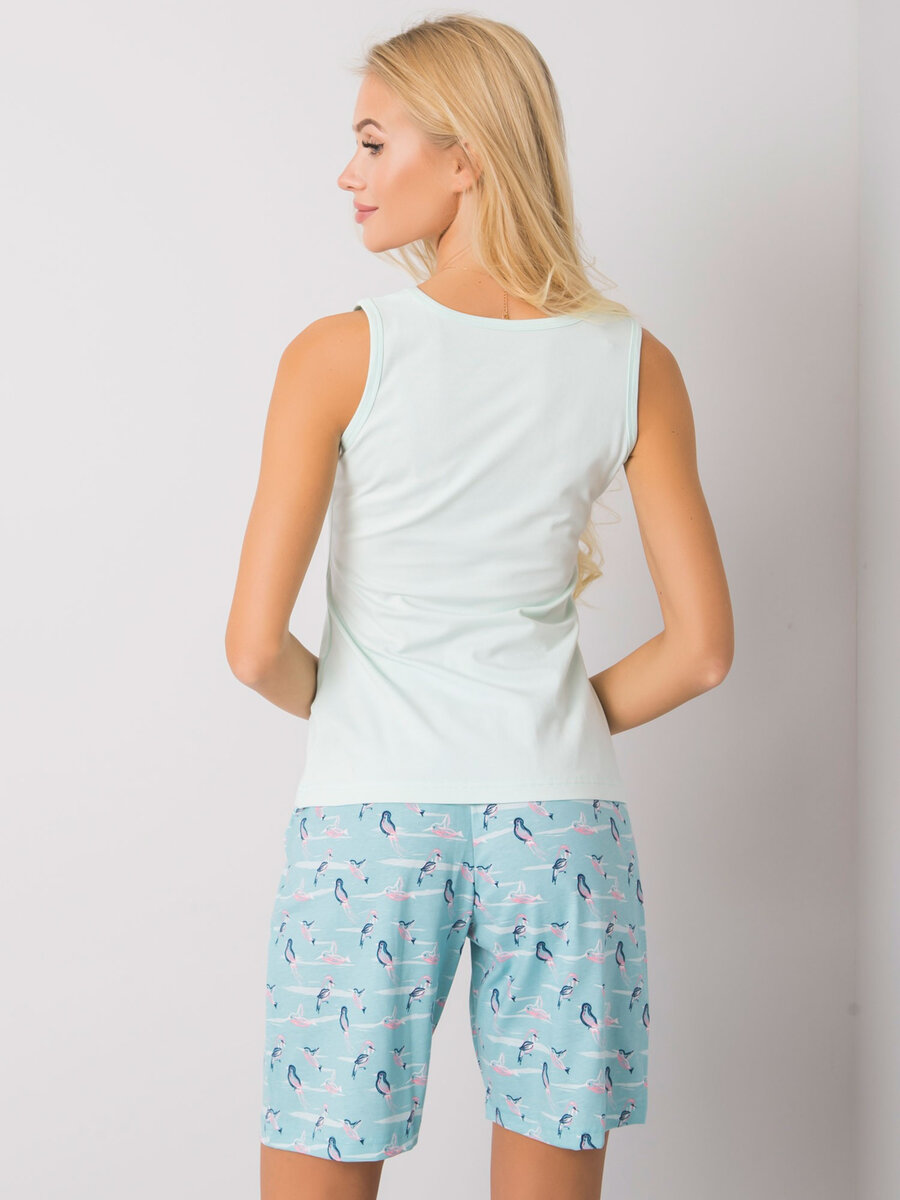 Dámské dvoudílné pyžamo v mátové barvě FPrice, S i523_2016103055951