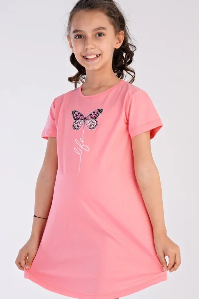 Krátkorukávová dětská noční košile Motýlek Vienetta Secret
