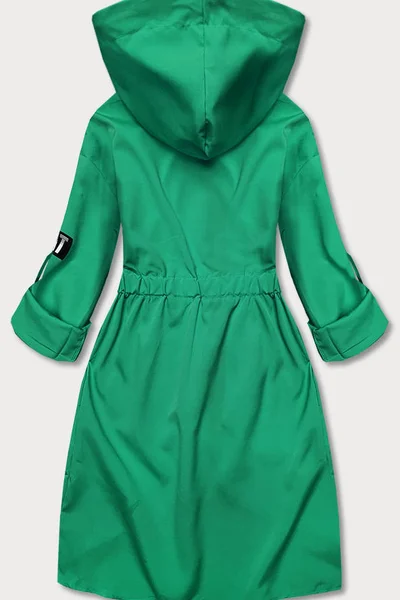 Zelený dámský přehoz s kapucí a kapsami S'WEST