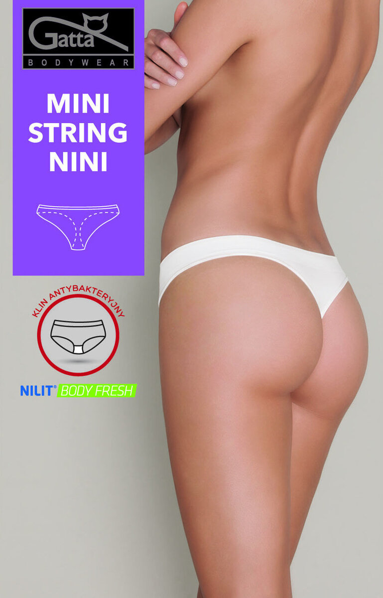 Dámské kalhotky string - MString Nini GATTA BODYWEAR, bílá XL i170_0041444S4605