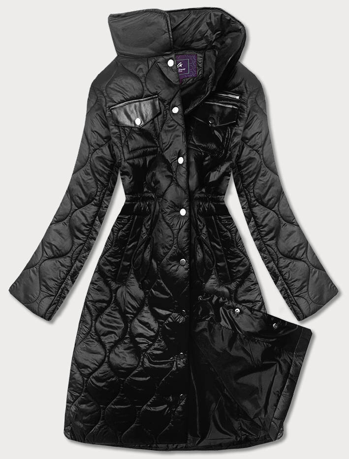 Černá dámská prošívaná bunda se stojáčkem 09A2 Ann Gissy, odcienie czerni XXL (44) i392_19754-48