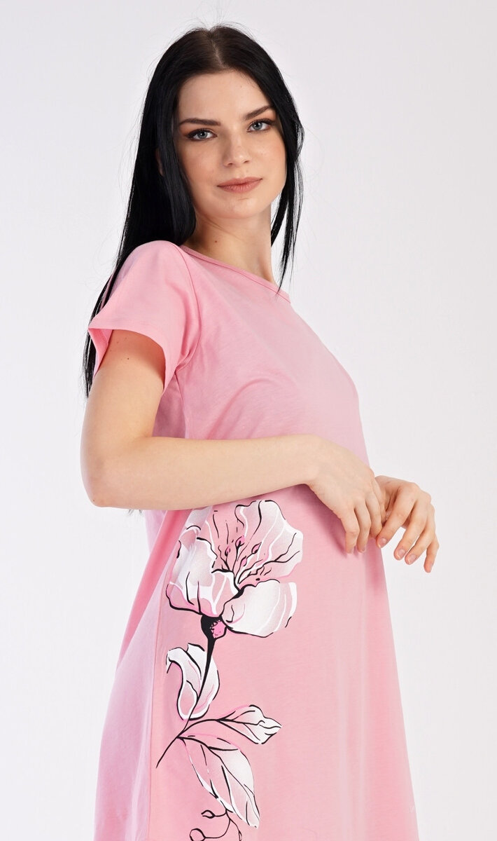 Košile s květinovým motivem Nicolette Vienetta, světle lososová XL i232_9191_55455957:světle lososová XL