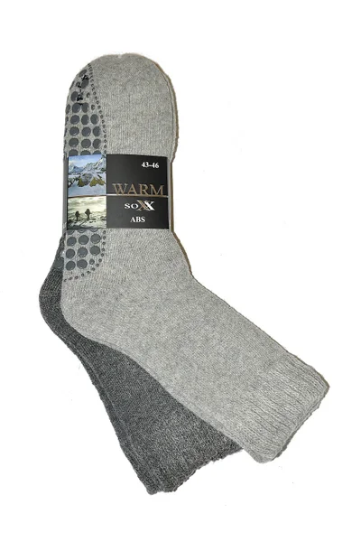 Teplé pánské ponožky s ABS podrážkou WiK Wooly Sox