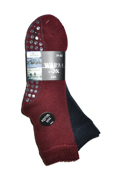 Teplé pánské ponožky s ABS podrážkou WiK Wooly Sox