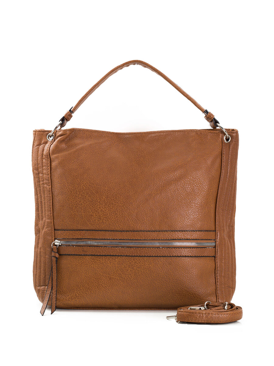 Velbloudí nákupní taška s ozdobným zipem FPrice, jedna velikost i523_2016103493562