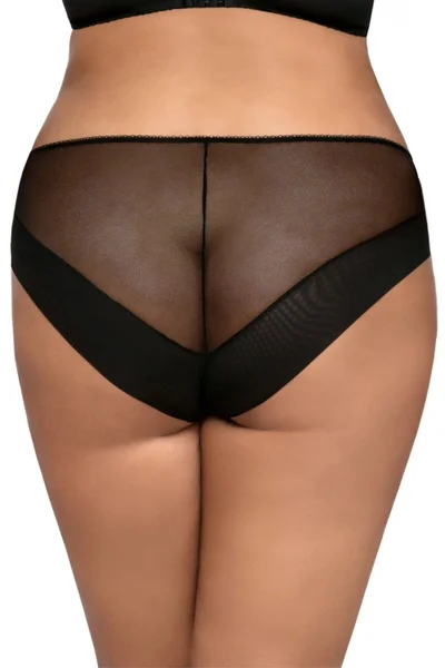 Černé dámské kalhotky Novato - Elegantní krajkové mikrovlákno