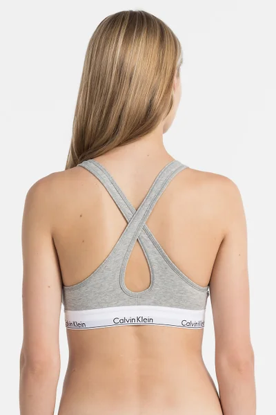 Podprsenka pro ženy sportovní 501035 šedá - Calvin Klein
